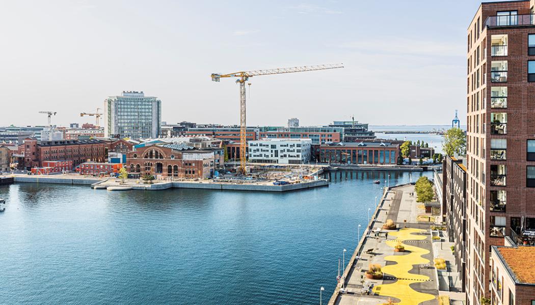 Varvsområdet i Västra hamnen Malmö. Bild: Apelöga/Malmö stad