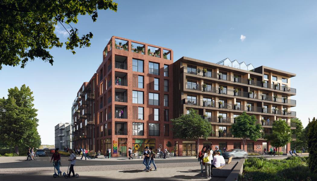 Projektet Boostad innefattar 300 lägenheter i Hyllie. Bild: OBOS