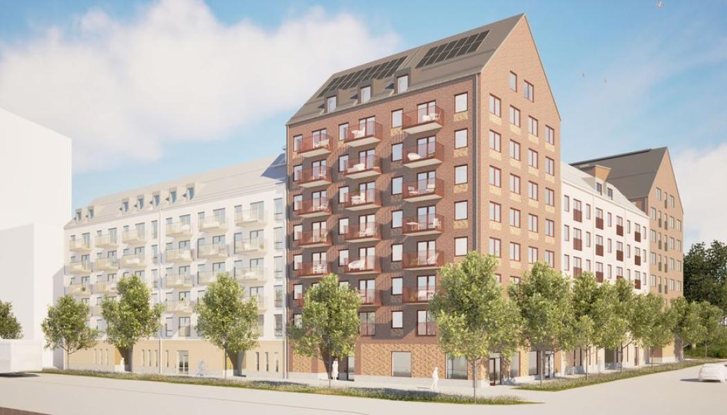 Gatuvy Djurgården Jägarförbandet. Illustration av WinellJern
