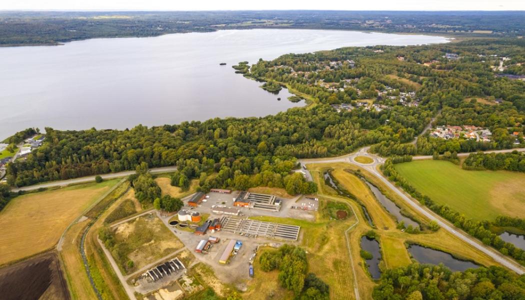 Hässleholms reningsverk med omnejd. Foto: Hässleholm Miljö