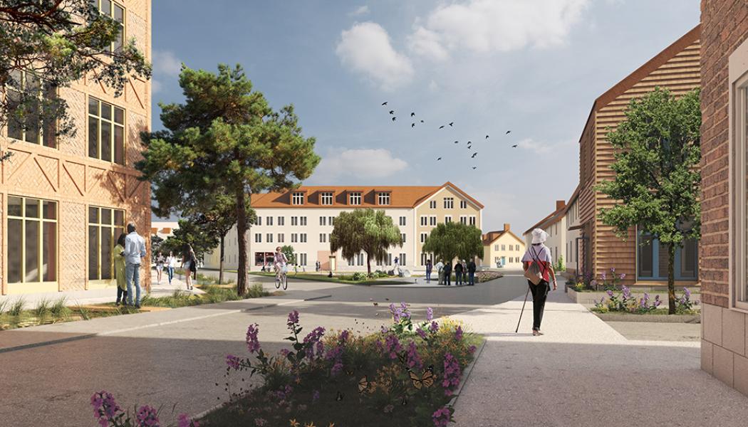 Gatuvy Elinelund etapp 3. Illustration: Brunnberg & Forshed och Land arkitektur