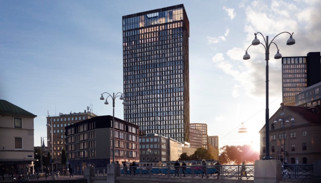 Visionbild över Clarion Hotel Draken och dess omgivning.