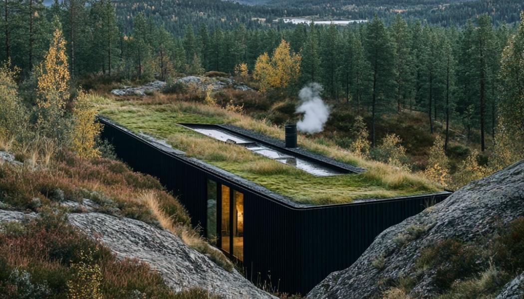 Jordkraft utvecklar små, modulära geotermiska elkraftverk som utformas för att smälta in i naturen. (AI-genererad visionsbild)