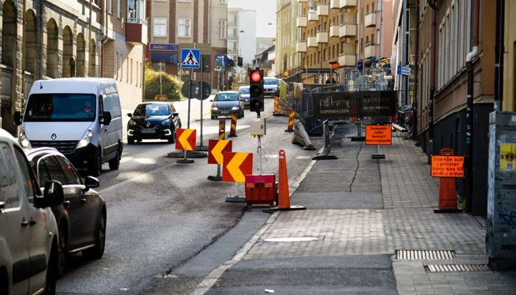 Ombyggnation på Kungsgatan i Norrköping. Fotograf: Thor Balkhed

