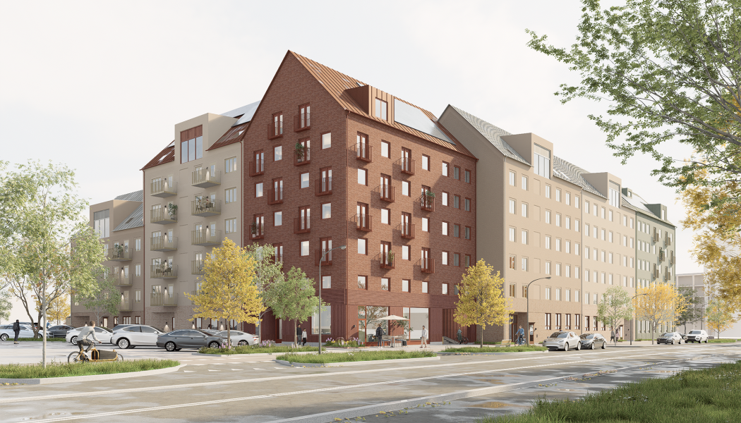 Det byggs ytterligare 140 lägenheter i Selma stad. Illustration: Kaminsky Arkitekter
