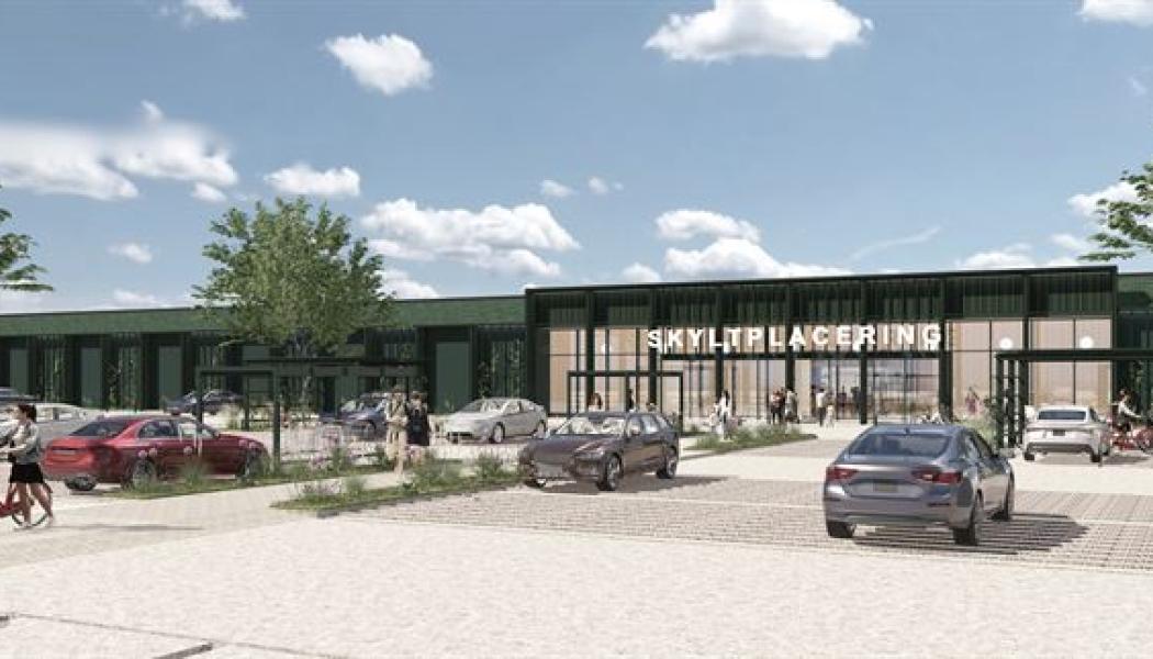 Kv Draglädret 2, visualisering Jägersrovägen från nordost. Bild/ Illustration: Rendering Fojab