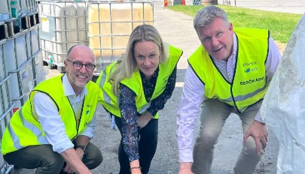  Patentskyddad metod för mobil produktion av cementbaserad isolering. Pressbild: Cemfoam AB