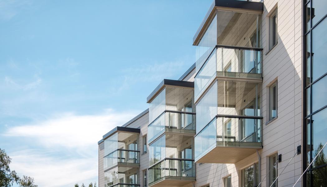 Inglasade balkonger. Pressbild: Lumon