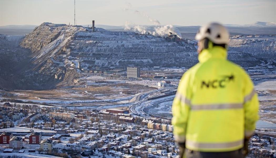 LKAB:s anläggning i Kiruna. Foto: NCC