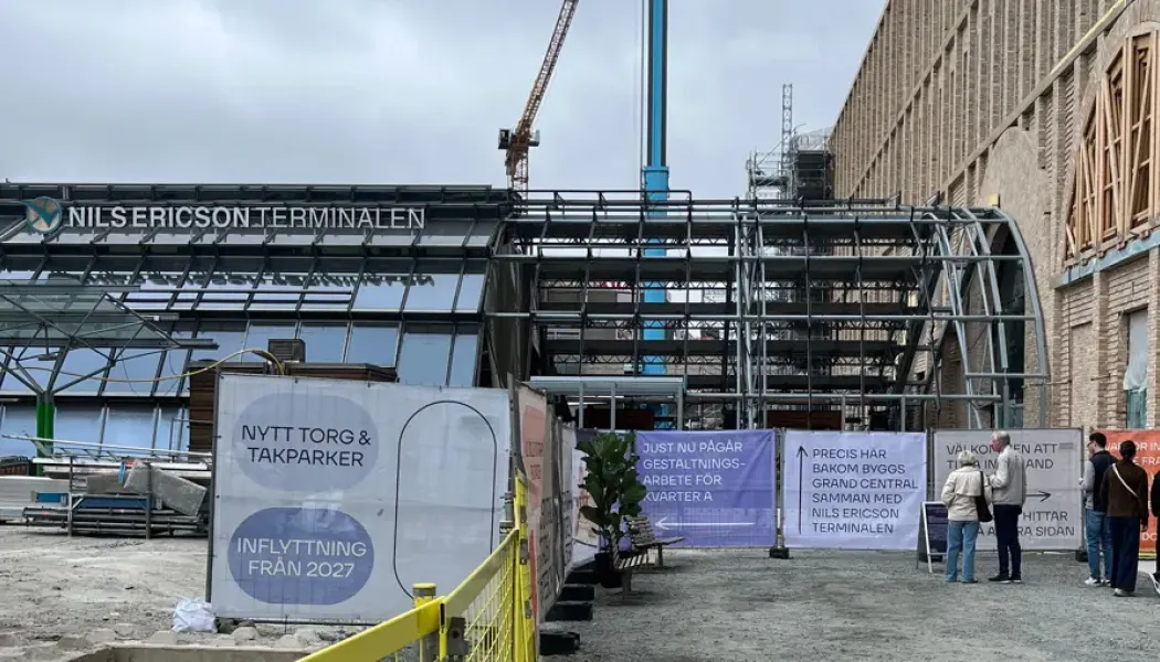 Nils Ericson Terminalen byggs ihop med Grand Central Foto: Trafikverket
