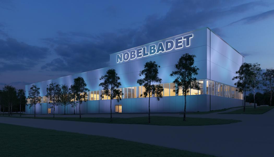 Entrén till Nobelbadet. Illustration: NCC