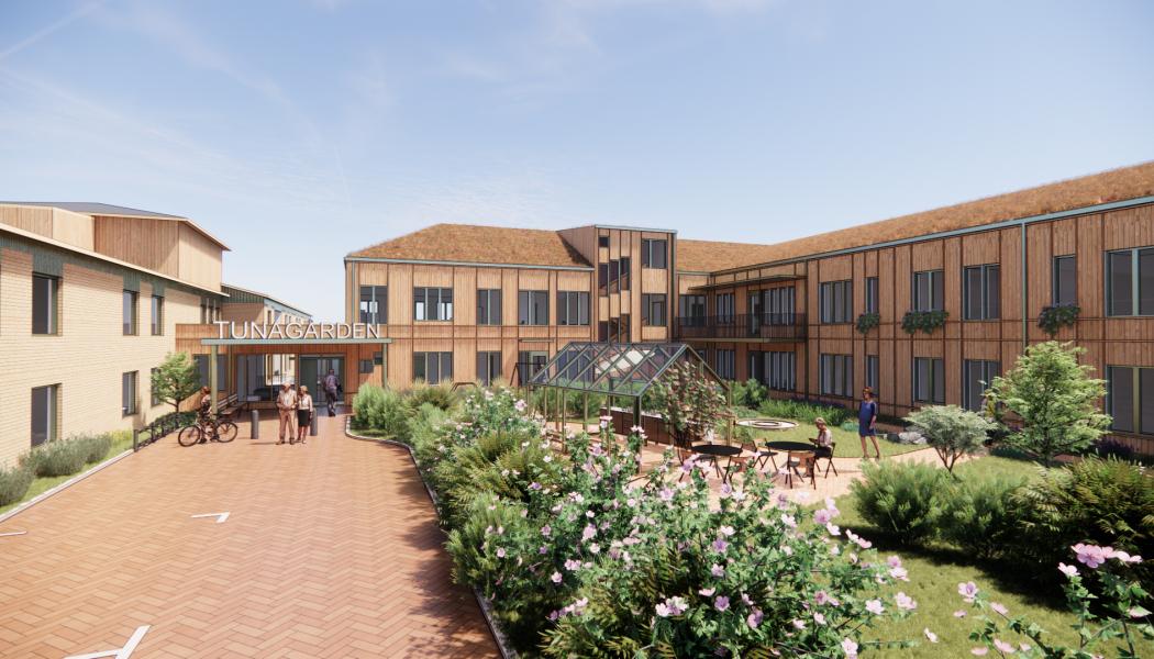 Nya Tunagårdens entré   Bild: BSK Arkitekter, Martin Nilsland