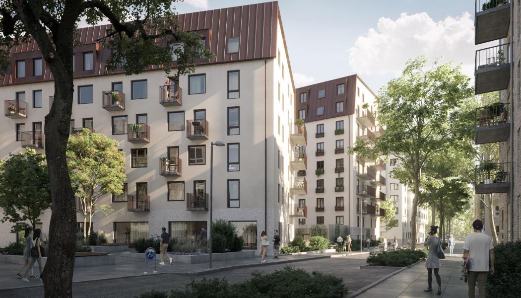Renderad bild över Verket, bild: Oevis