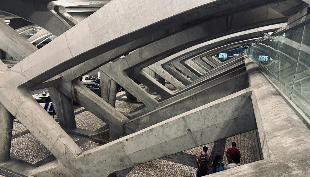 Betongkonstruktion (Oriente tågstation i Lissabon, Santiago Calatrava, byggår 1998). Foto: Jan Suchorzewski