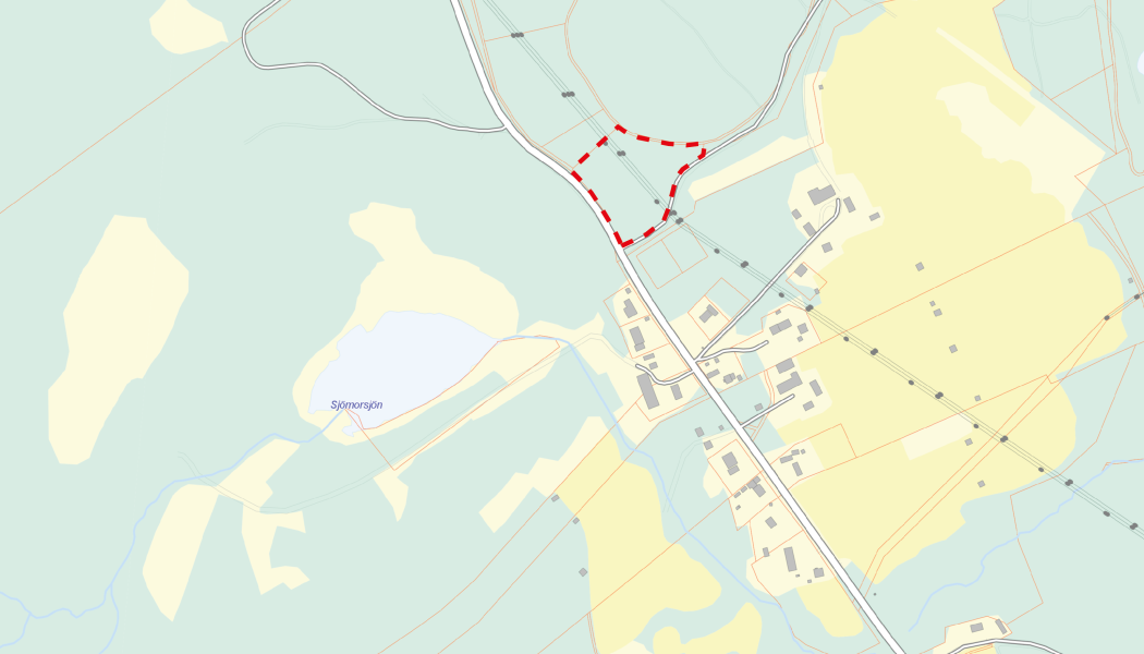 Nordväst om Klabböle planeras för ett gruppboende. Pressbild: Umeå kommun