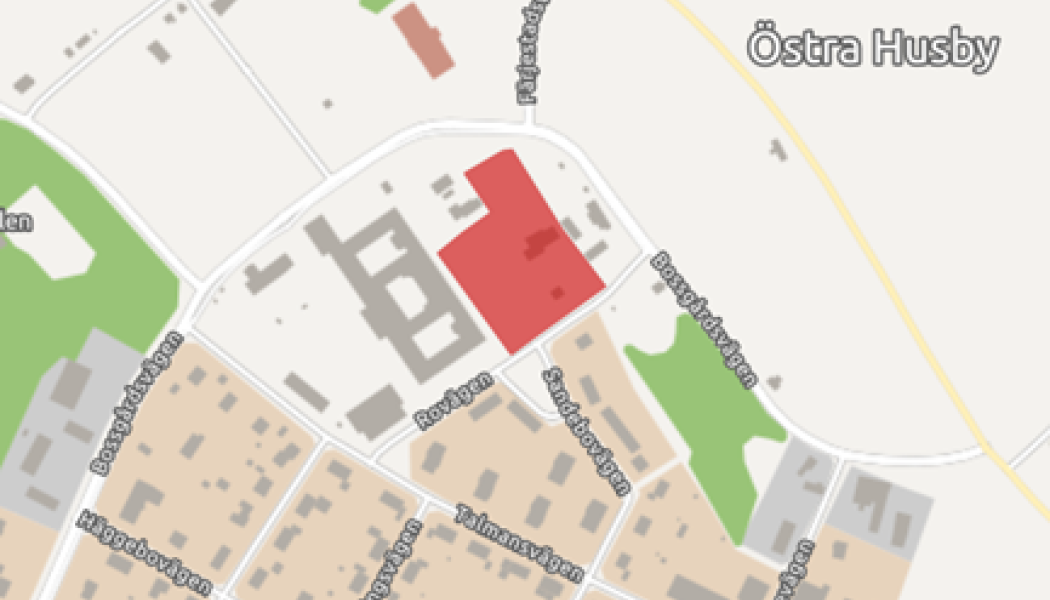 Karta, översiktsbild övar Östra Husby. Pressbild: Norrköpings kommun