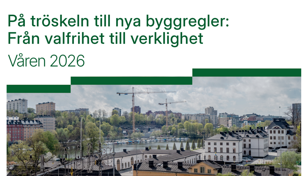 Tre av fyra aktörer inom samhällsbyggnadssektorn uppger att de ännu inte har använt de nya byggreglerna i något projekt. Pressbild: Svensk Byggtjänst