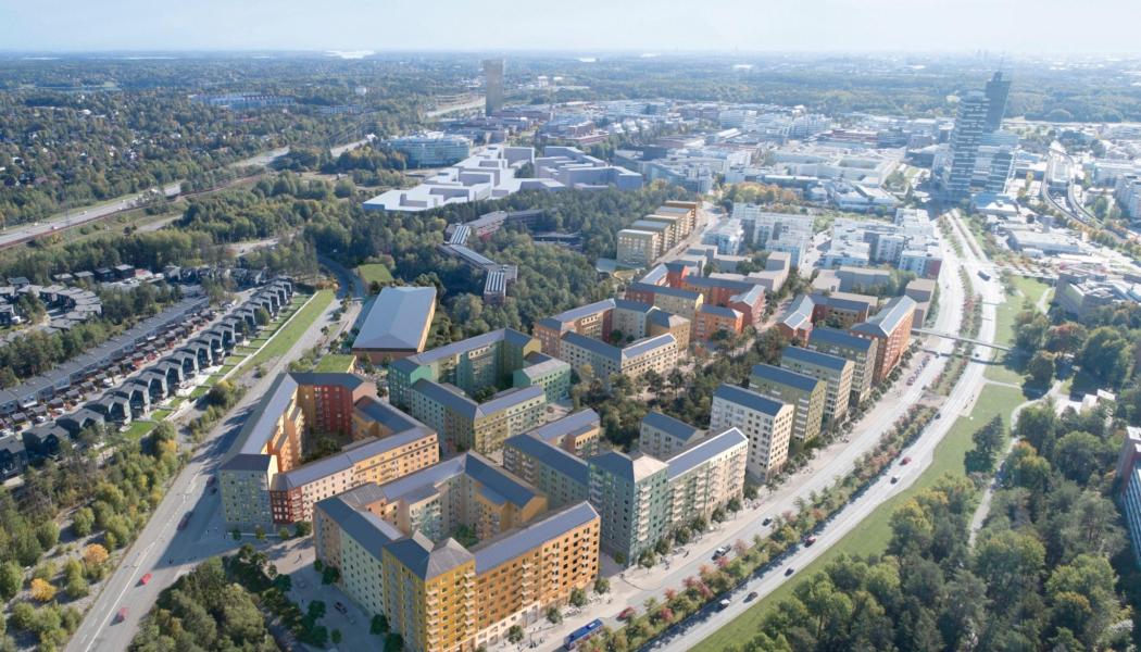 Visionsbild över Kista Parkstad Arkitekt: Reflex Arkitekter