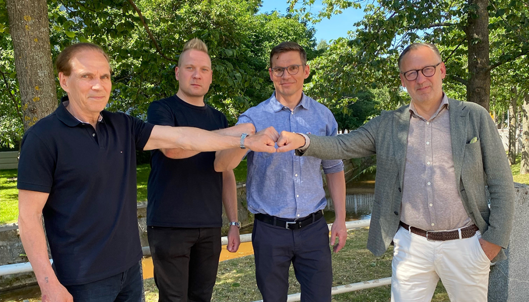 Raine Mahanen, Tenho Pesonen, Petri Mahanen och Peter Polland. Foto: Fasadgruppen