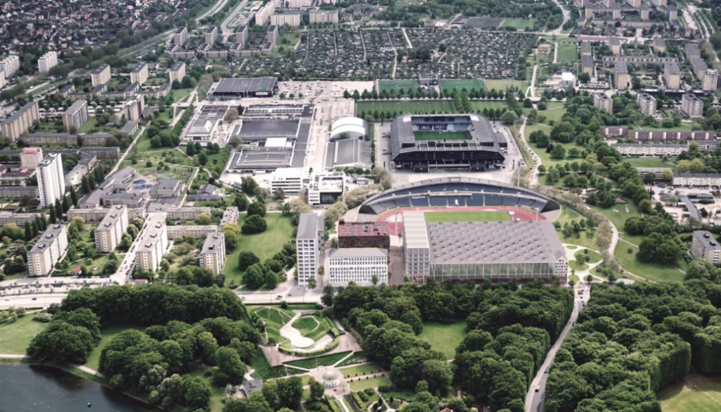 Stadionområdet i framtiden. Illustration: Kjellander Sjöberg
