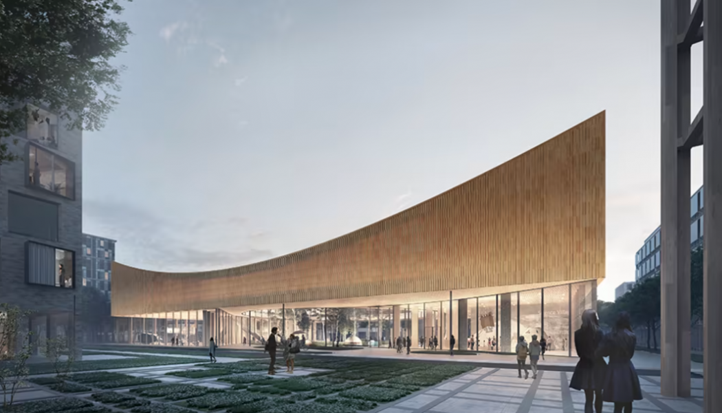 Nytt Science Center i Lund och Science Village. Exteriörvy från Norra Parken. Foto: COBE / Science Village Scandinavia AB