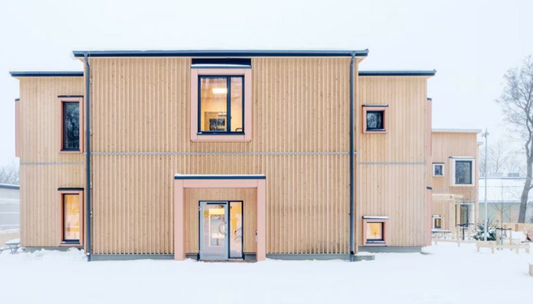 Den fossilfria förskolan Hoppet är vinnare i Årets Bygge 2022. Foto: Felix Gerlach