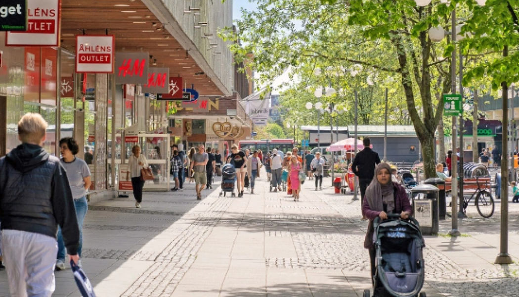Gågatan, Södertälje City. Foto: GRW Media