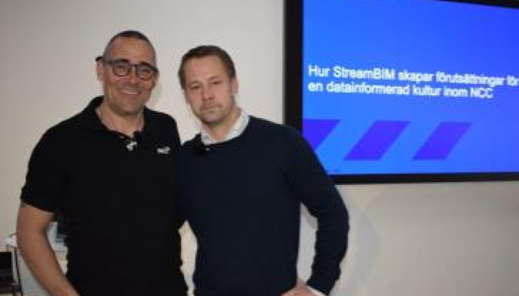 Lead VDC Specialist Magnus Nilsson och Operations Development Manager Magnus Osbeck på NCC Foto: NCC