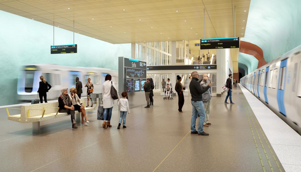 Plattform. Visionsbild: Region Stockholm/Sweco