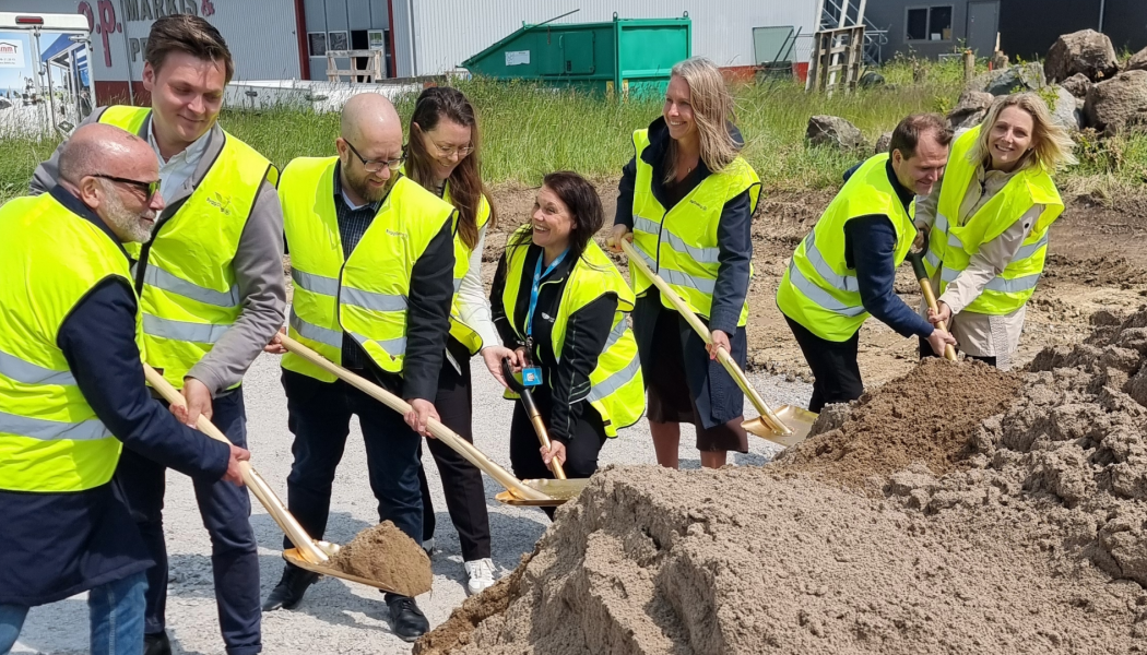 Nu är bygget i gång av Region Blekinges nya centrallager. ByggDialog är totalentreprenör i partnering. Pressbild: ByggDialog