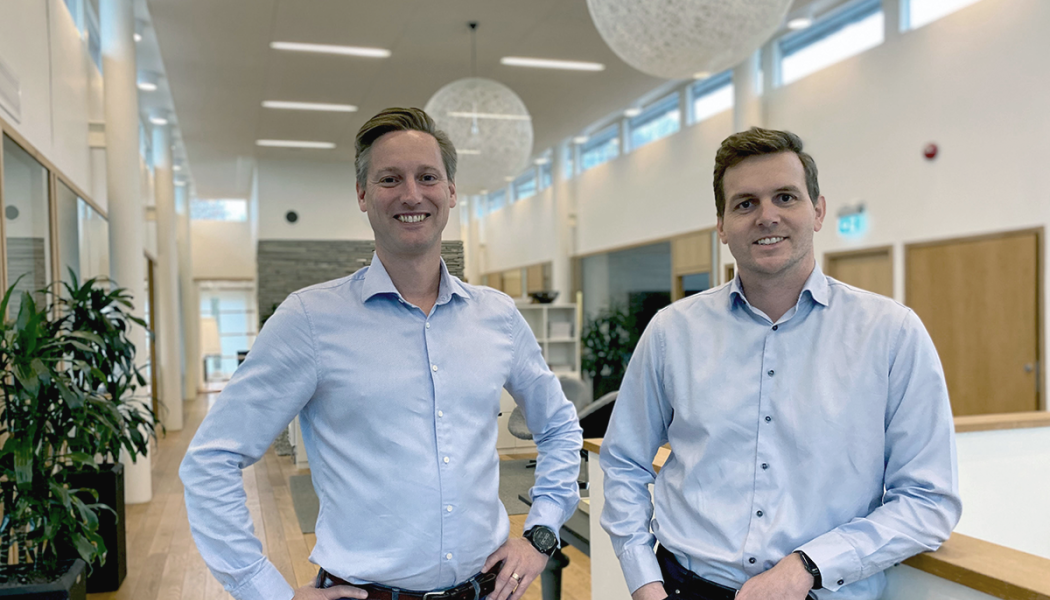 Staffan Waldenström som är vd på Byggnads AB Tornstaden och Jon Blomberg. Foto: Tornstaden