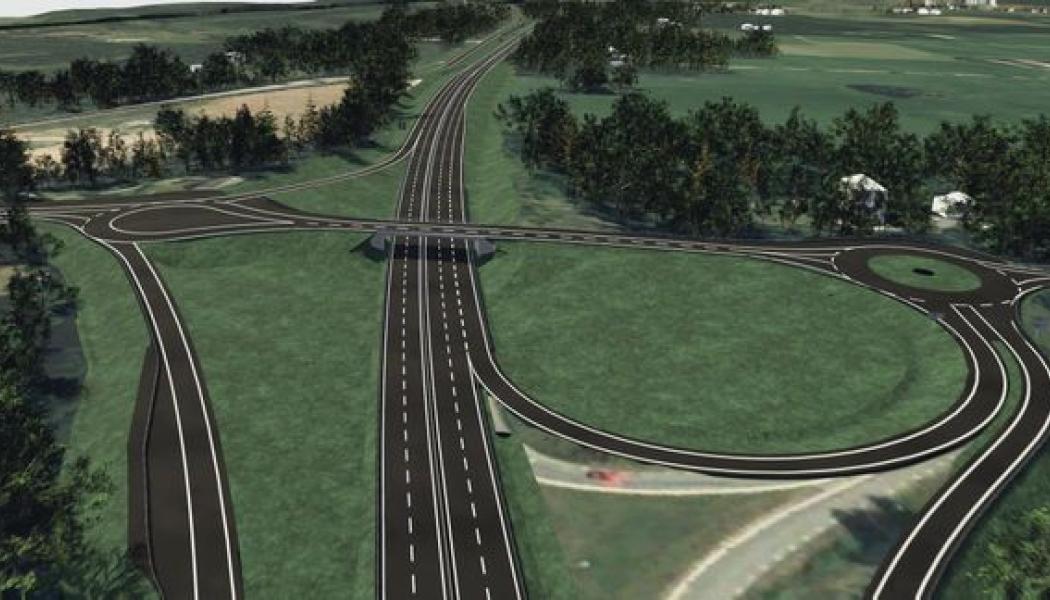 E20 Förbi Mariestad byggs till stora delar i befintlig sträckning. Foto: Trafikverket