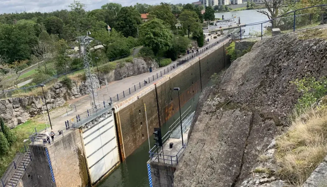 Slussar i Trollhätte kanal. Foto: Trafikverket