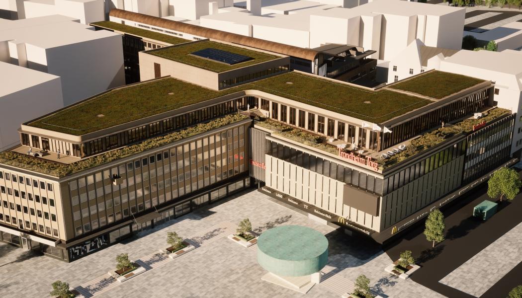 DNB Livsforsikrings kontor i Trondheim får ansiktslyftning av Skanska. Bild: Snøhetta