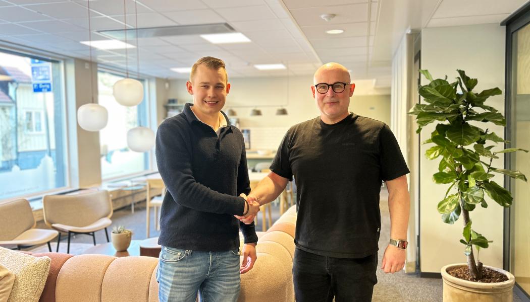 Anton Esbjörnsson och Marcus Bergman. Pressbild: MVB Bygg
