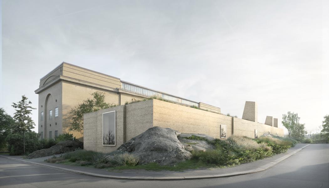 Visionsbild exteriör av Göteborgs konstmuseum.  Foto: Barozzi Veiga