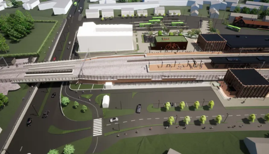 VR-vy över Nyköping Resecentrums planerade utformning.
Foto: WSP