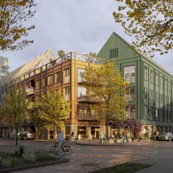 "R﻿iksbyggens förslag väver samman innovation, stadsmässighet och hållbarhet på ett väldigt bra sätt" säger Magnus Lindoffsson, projektledare för Pottholmen på Karlskrona kommun. Bild: FOJAB