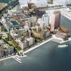 Visionsbild Värtahamnen. Illustration: Stockholms stad