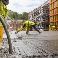 Representanter från Trafikverket medverkar under Betongdagen för att berätta om de stora infrastrukturprojekt som år på gång framöver. På bilden bygget av Hamnbanan till Göteborgs hamn.
FOTO: Skanska