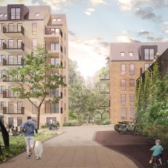 Kvarter Ornitologen på Lövsångaren, Väster. Illustration: LKF AB