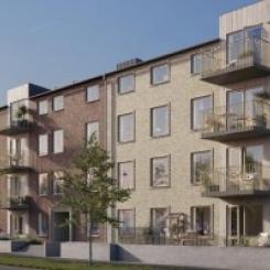 Gatuvy över Esplanaden i Hjärup. Bild: Obos