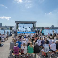 Ulf Kristersson talar på Frihamnsdagarna 2022. Foto: Tommy Winterskiöld Vestlie. Av: Tommy Winterskiöld Vestlie