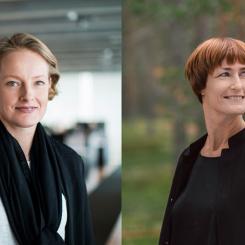 Alexandra Hagen, vd för White Arkitekter och Josefina Nordmark vd för Nordmark & Nordmark arkitekter. Foto: White och Nordmark & Nordmark