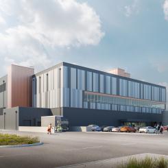 AWS ska bygga inte mindre än tre nya datorhallar, i Eskilstuna, Katrineholm och Västerås. Till ett av dessa projekt ska Ruukki leverera sandwichpanelerna av fossilfritt stål. Bild: AWS