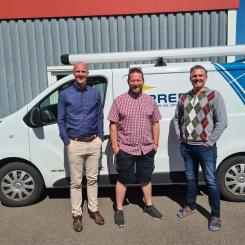 Från vänster: Johan Gustafsson, Johannes Nilsson och Andreas Johansson. Foto: Bravida