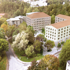 Villa Tornugglan som ska byggas i Näsby Park. Illustration: Vardaga