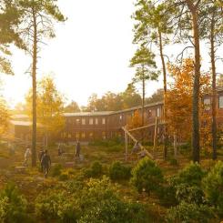 Renderingsbild av nya skolan i Vaggeryd. Foto: Parmaco