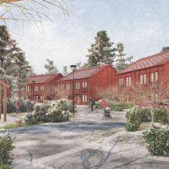 Ekeblad Bostad vill skapa ett levande bostadsområde med en stark gemenskap och möjlighet till odling och resursdelning. Foto: Ekeblad Bostad