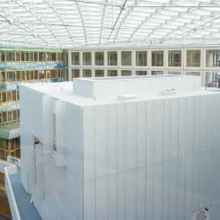 I Uppsala jobbar byggaktörer inom det som kallas klimatprotokoll med omlastningsstationer för att minska transporter till byggarbetsplatsen. Foto: Peab